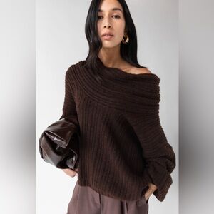 OVERSIZED SLOUCHY OFF THE SHOULDER SWEATER